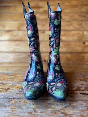 Nomad floral rain boots